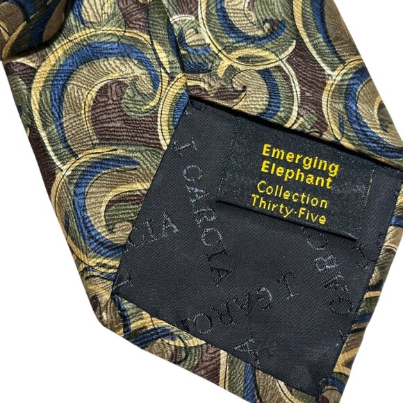 Jerry Garcia Vintage 100% Silk Swirl Emerging Elephant Collection Necktie Tie - Picture 4 of 5